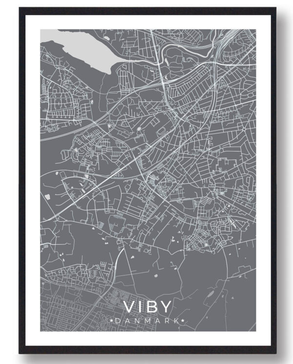 Viby J plakat - grå (Størrelse: L - 50x70cm (B2))