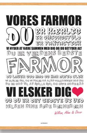 Vores farmor - plakat (Størrelse: XS - 15x21cm (A5))