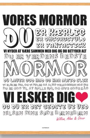 Vores mormor - plakat (Størrelse: XS - 15x21cm (A5))