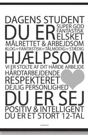 Dagens student plakat (Størrelse: L - 50x70cm (B2))