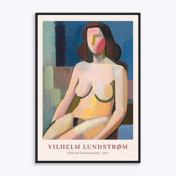 Vilhelm Lundstrøm Siddende Kvinde Model 1940 - 70x100 cm